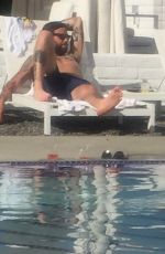 LESHA SEBERT in Bikini at a Pool in Palm Springs 06/18/2016