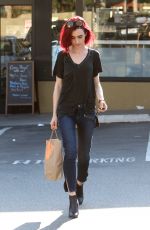 LILY COLLINS Out Shopping in West Hollywood 06/20/2016