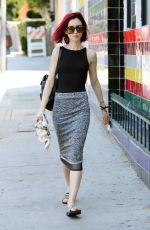 LILY COLLINS Shopping at Whole Foods in West Hollywood 06/21/2016