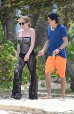LINDSAY LOHAN and Egor Tarabasov on Romantic Beach Stroll in Port Louis 06/14/2016