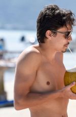 LINDSAY LOHAN in Swimsuit at the Beach in Mauritius 06/21/2016