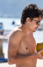 LINDSAY LOHAN in Swimsuit at the Beach in Mauritius 06/21/2016