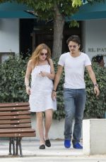 LINDSAY LOHAN Out and About in Madrid 06/10/2016