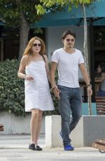 LINDSAY LOHAN Out and About in Madrid 06/10/2016