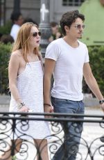 LINDSAY LOHAN Out and About in Madrid 06/10/2016