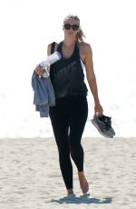 MARIA SHARAPOVA Plays Beach Tennis in Los Angeles 06/08/2016