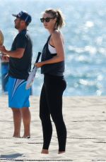 MARIA SHARAPOVA Plays Beach Tennis in Los Angeles 06/08/2016