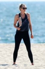 MARIA SHARAPOVA Plays Beach Tennis in Los Angeles 06/08/2016
