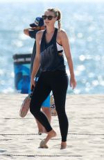 MARIA SHARAPOVA Plays Beach Tennis in Los Angeles 06/08/2016