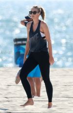 MARIA SHARAPOVA Plays Beach Tennis in Los Angeles 06/08/2016