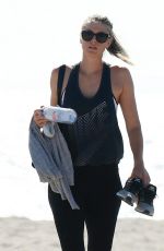 MARIA SHARAPOVA Plays Beach Tennis in Los Angeles 06/08/2016