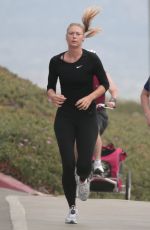 MARIA SHARAPOVA Trains on the Beach in Los Angeles 06/01/2016