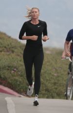 MARIA SHARAPOVA Trains on the Beach in Los Angeles 06/01/2016