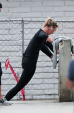 MARIA SHARAPOVA Trains on the Beach in Los Angeles 06/01/2016