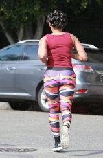 MELANIE BROWN in Tights Out Jogging in Beverly Hills