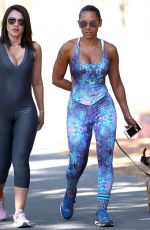 MELANIE BROWN in Tights Walks Her Dog Out in Beverly Hills 06/17/2016