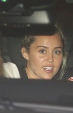 MILEY CYRUS Leaves Soho House in Malibu 06/02/2016