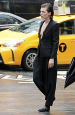 MILLA JOVOVICH on the Set of a Photoshoot for Vogue in New York 06/08/2016