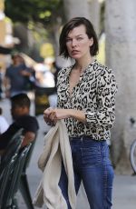 MILLA JOVOVICH Out and About in Los Angeles 06/14/2016