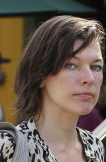 MILLA JOVOVICH Out and About in Los Angeles 06/14/2016