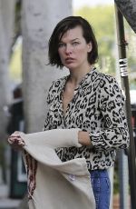 MILLA JOVOVICH Out and About in Los Angeles 06/14/2016