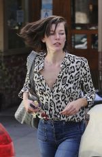 MILLA JOVOVICH Out and About in Los Angeles 06/14/2016