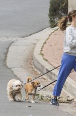 MINKA KELLY Out with Her Dogs in Los Angeles 06/06/2016