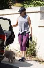 MINKA KELLY with Her Dogs at a Park in Los Angeles 06/23/2016