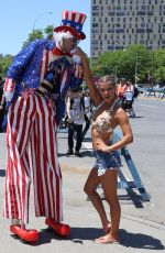 NINA AGDAL at 34th Annual Mermaid Parade in Coney Island 06/18/2016