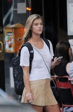 NINA AGDAL in Short Skirt Out in New York 06/01/2016