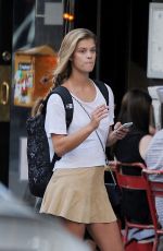 NINA AGDAL in Short Skirt Out in New York 06/01/2016