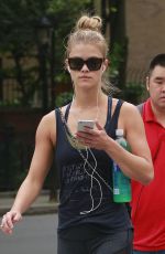 NINA AGDAL Out and About in New York 06/13/2016