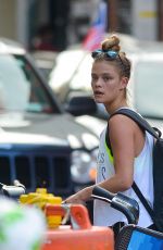 NINA AGDAL Out and About in New York 06/21/2016