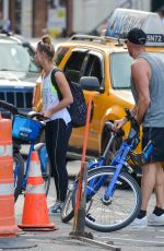 NINA AGDAL Out and About in New York 06/21/2016