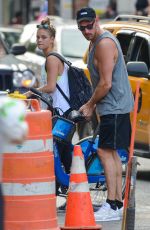 NINA AGDAL Out and About in New York 06/21/2016