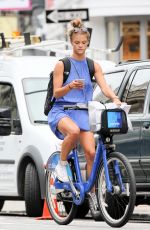 NINA AGDAL Rides a Bike in New York 06/07/2016