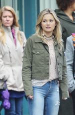 OLIVIA HOLT on the Set of 