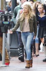 OLIVIA HOLT on the Set of 