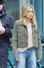 OLIVIA HOLT on the Set of 