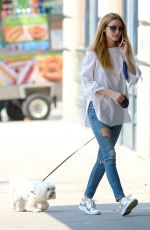OLIVIA PALERMO Out With Her Dog in New York 05/31/2016