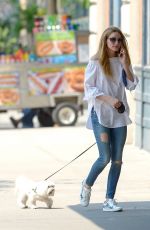 OLIVIA PALERMO Out With Her Dog in New York 05/31/2016