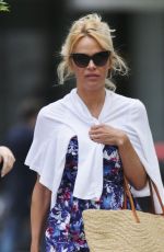 PAMELA ANDERSON Out Shopping in Santa Monica 06/23/2016