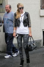 PARIS HILTON Out Shopping in Milan 06/16/2016