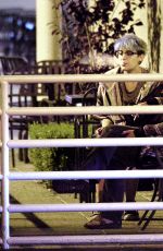 PARIS JACKSON Taking a Smoke Break with a Friend in Los Angeles 06/24/2016
