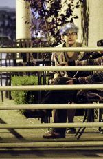 PARIS JACKSON Taking a Smoke Break with a Friend in Los Angeles 06/24/2016