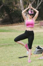 PHOEBE PRICE and ANA BRAGA Working Out in a Park in Beverly Hills 06/10/2016