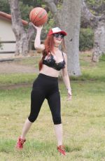 PHOEBE PRICE and ANA BRAGA Working Out in a Park in Beverly Hills 06/10/2016