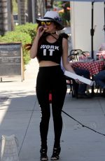 PHOEBE PRICE Walks Her Dog Out in Beverly Hills 06/02/2016