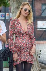 Pregnant CANDICE SWANEPOEL and DOUTZEN KROES at Bar Pitty in New York 06/05/2016