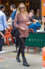 Pregnant CANDICE SWANEPOEL and DOUTZEN KROES at Bar Pitty in New York 06/05/2016